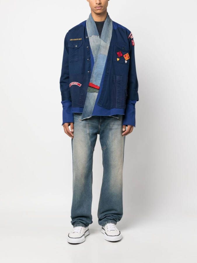 Greg Lauren Jack met print Blauw