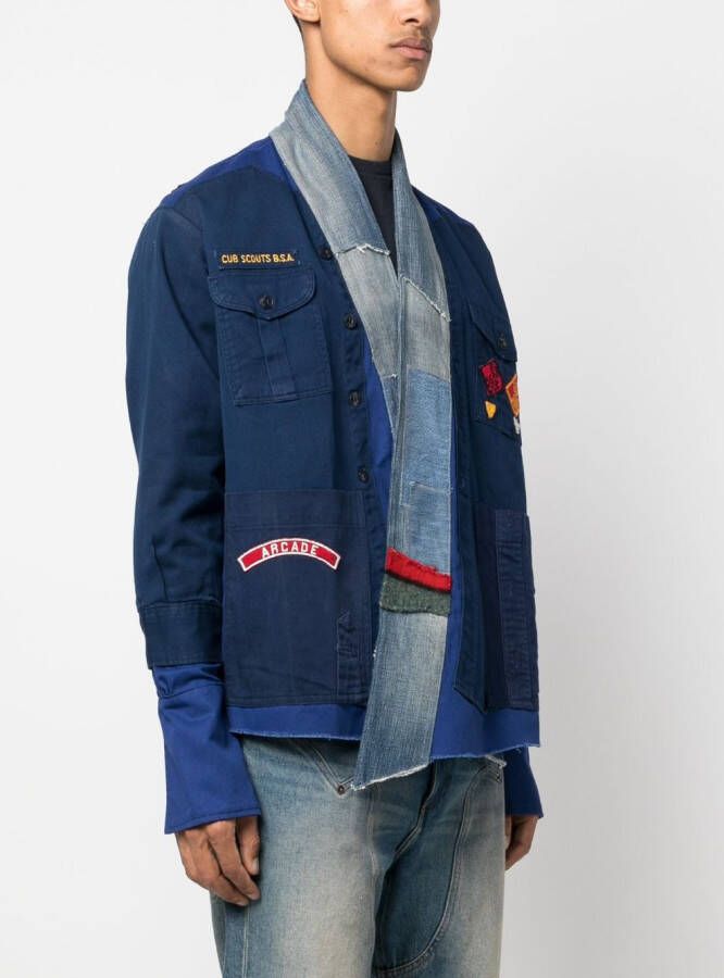 Greg Lauren Jack met print Blauw