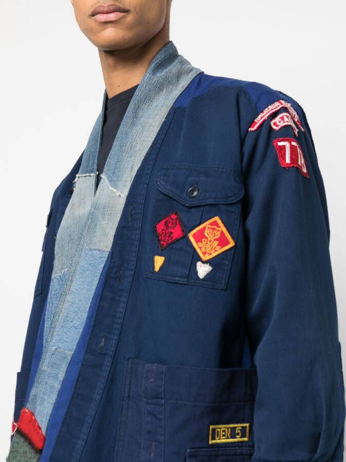 Greg Lauren Jack met print Blauw