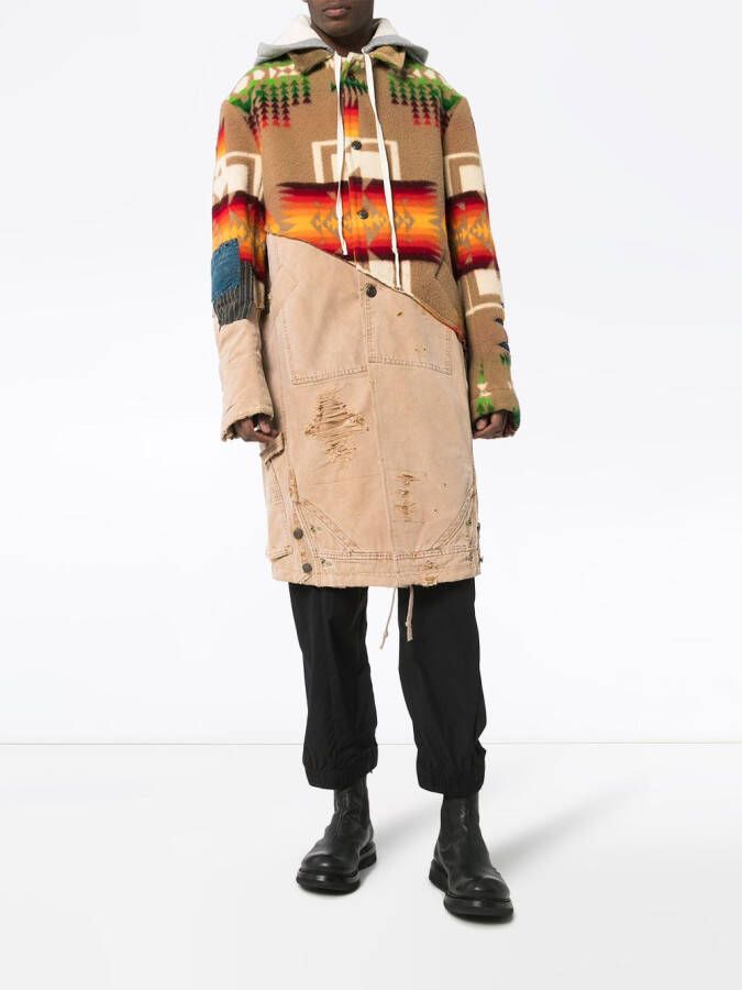 Greg Lauren Jas met capuchon Bruin