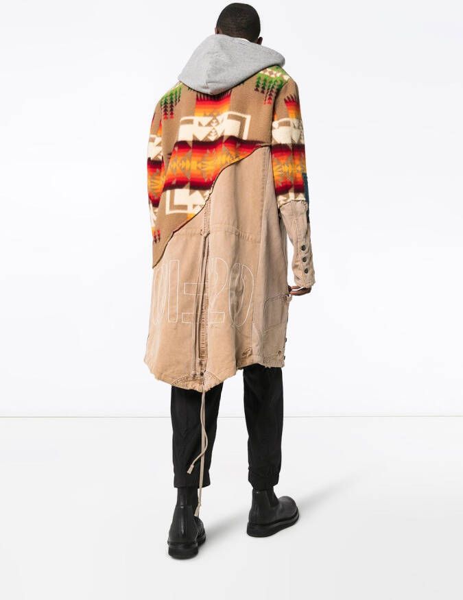 Greg Lauren Jas met capuchon Bruin