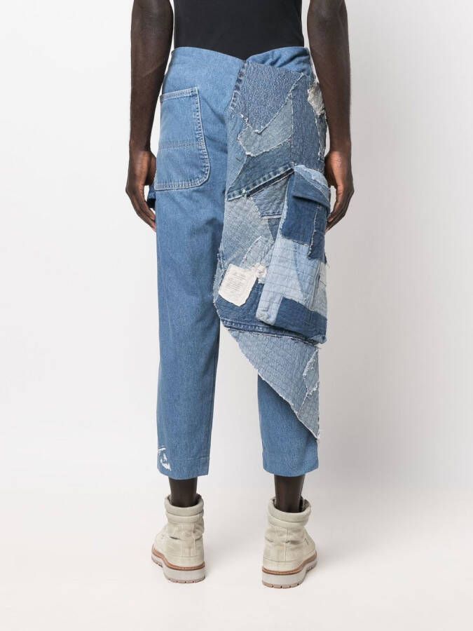 Greg Lauren Jeans met toelopende pijpen Blauw