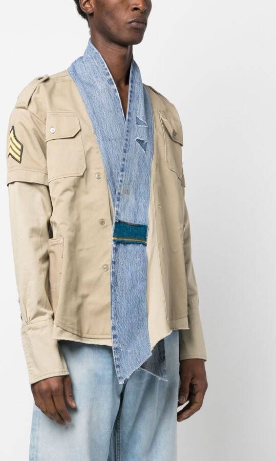 Greg Lauren Katoenen jack Beige