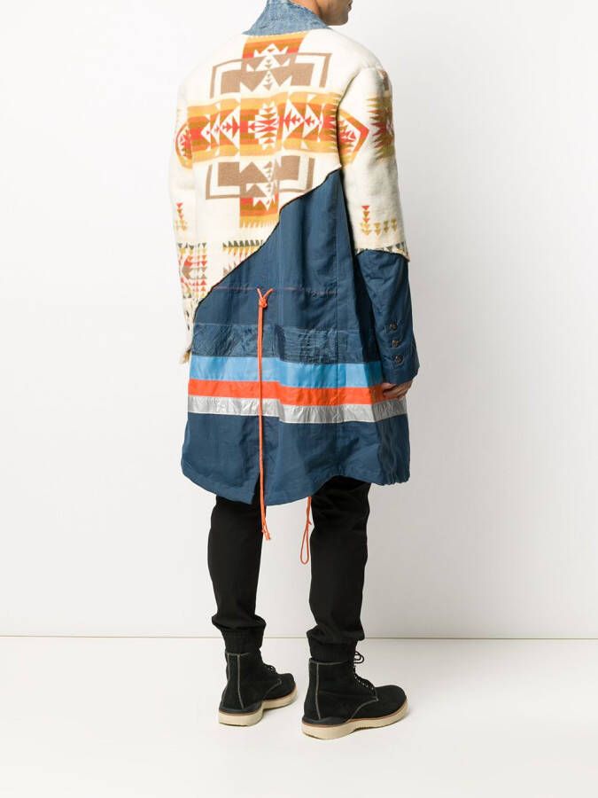 Greg Lauren Oversized jas Blauw