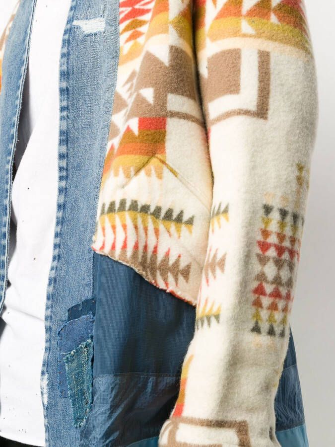 Greg Lauren Oversized jas Blauw