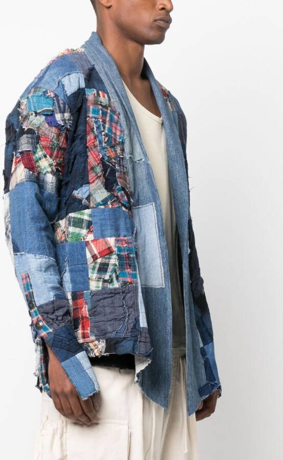 Greg Lauren Jack met patchwork Blauw