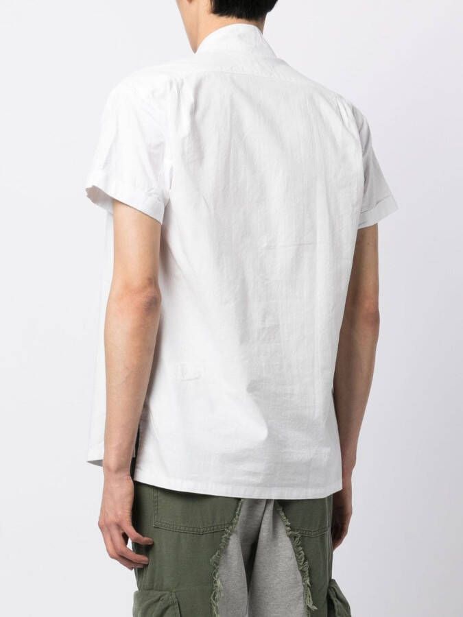 Greg Lauren T-shirt met V-hals Wit