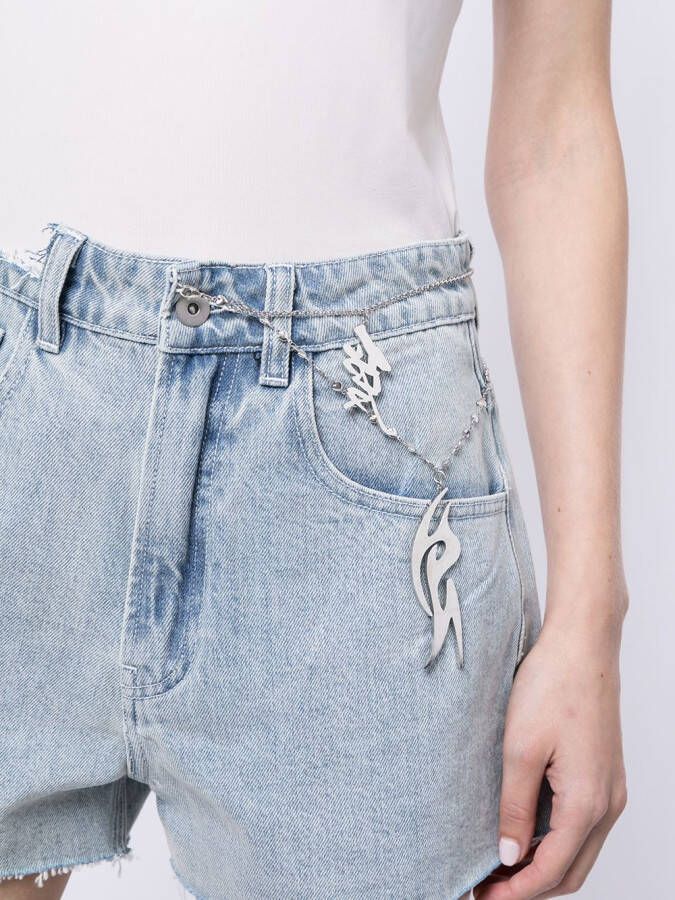 Ground Zero Gerafelde shorts Blauw