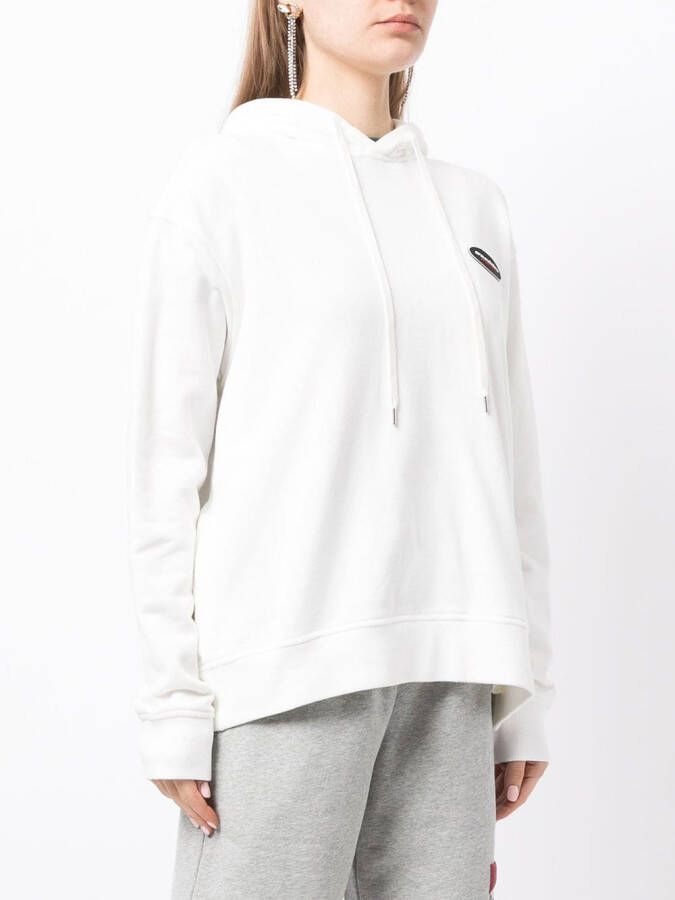 Ground Zero Hoodie met logopatch Wit