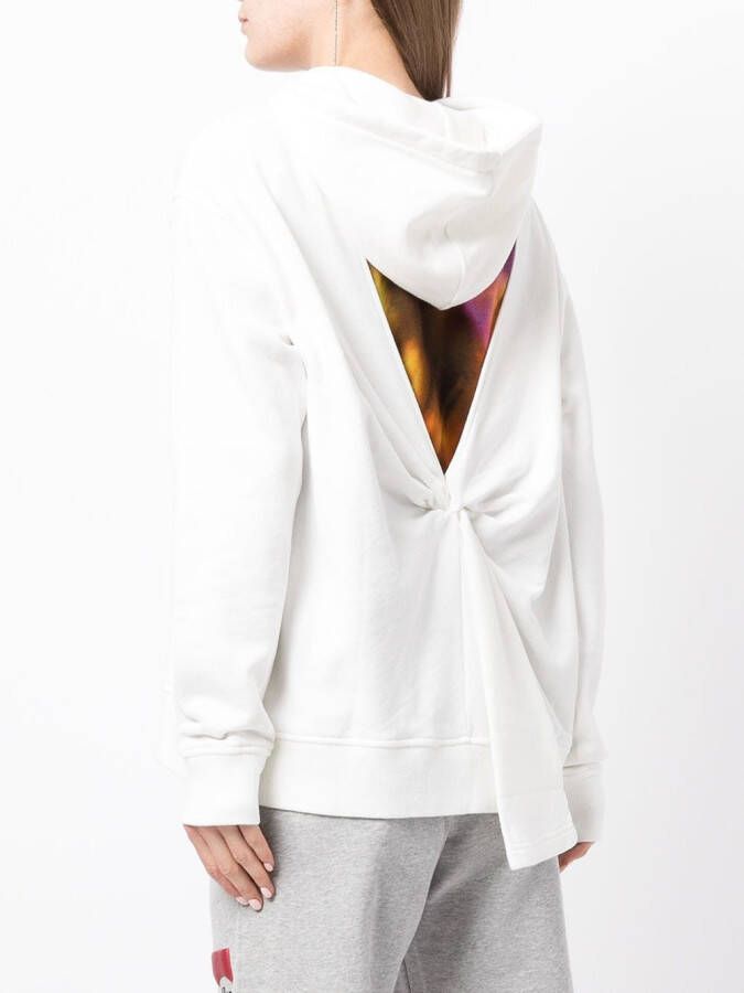 Ground Zero Hoodie met logopatch Wit