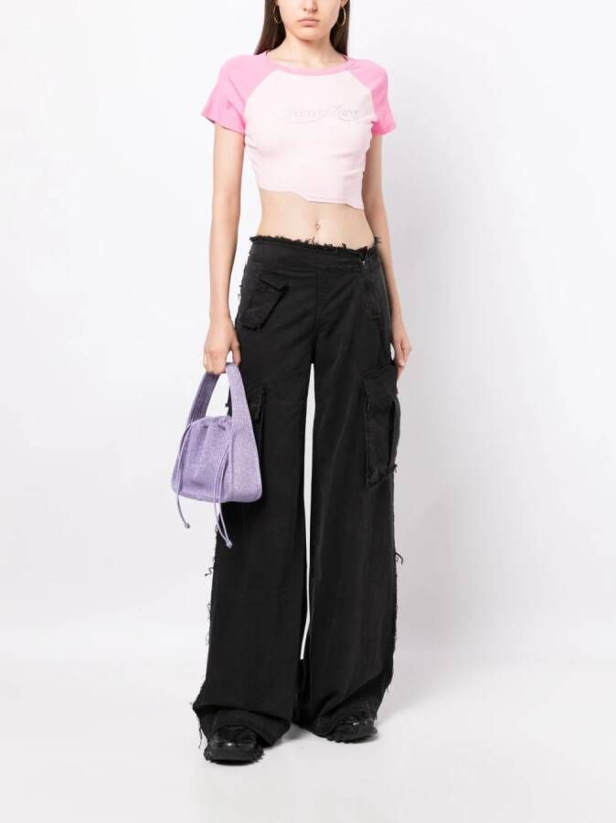 Ground Zero T-shirt met logopatch Roze