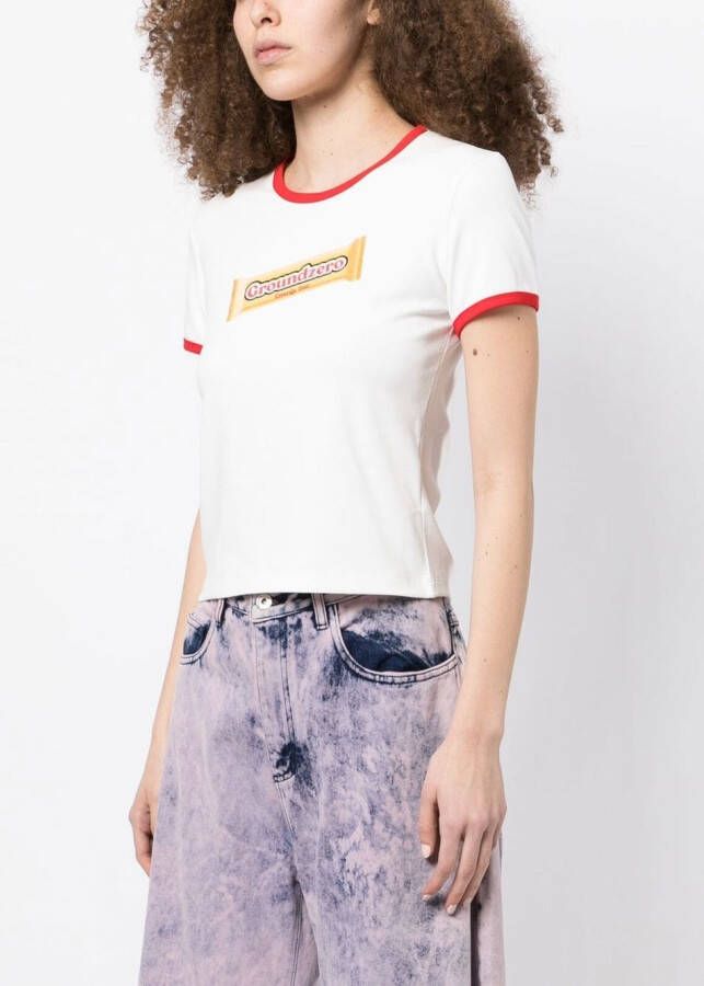 Ground Zero T-shirt met print Wit