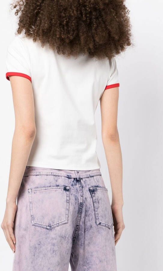Ground Zero T-shirt met print Wit