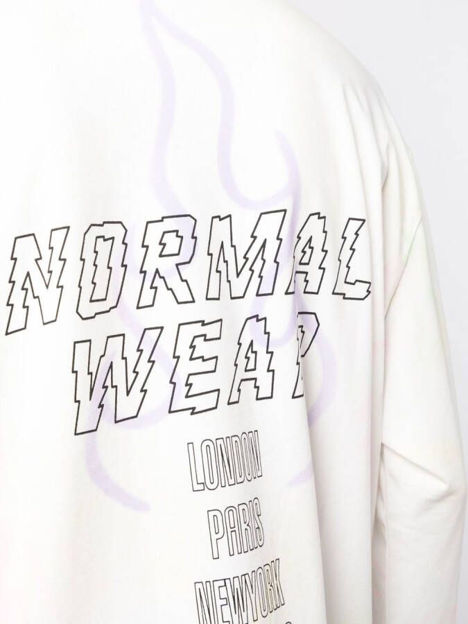 Ground Zero T-shirt met print Wit