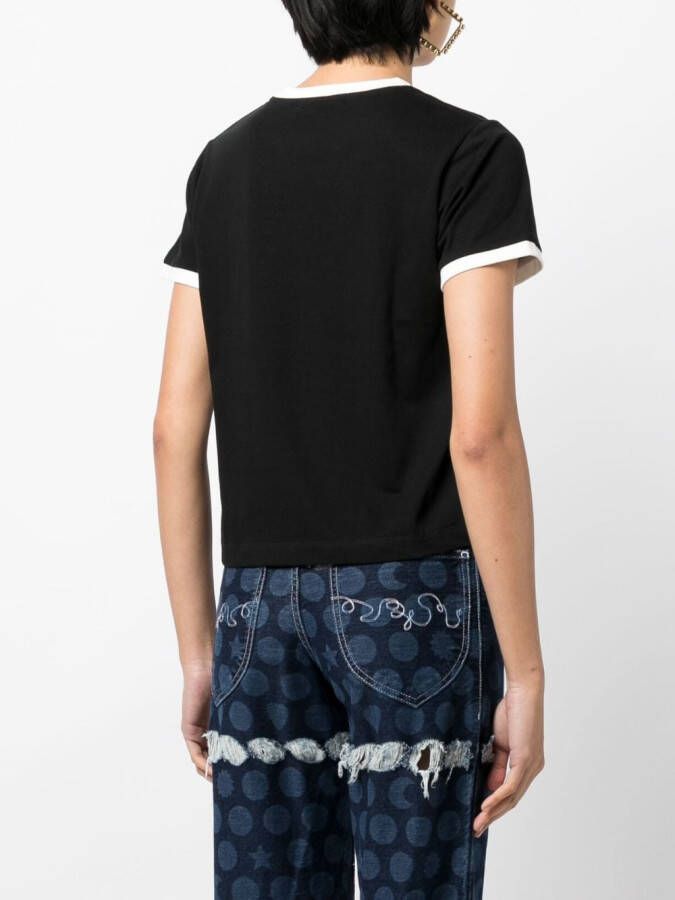 Ground Zero T-shirt met print Zwart
