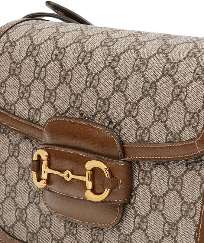 Gucci 1955 Horsebit schoudertas Bruin