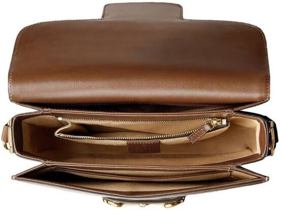 Gucci 1955 Horsebit schoudertas Bruin