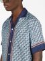 Gucci Zijden overhemd met GG-patroon Blauw - Thumbnail 5