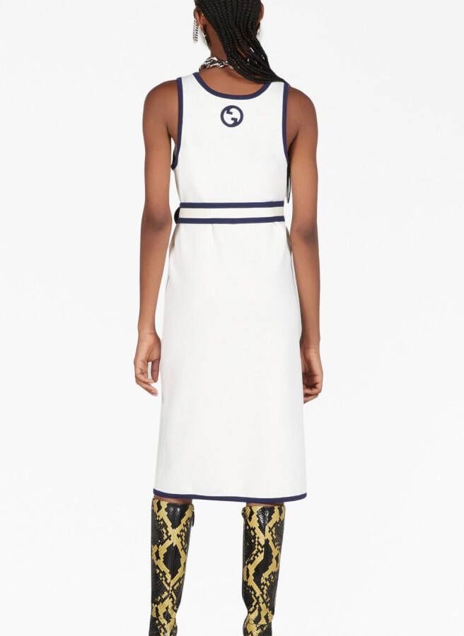 Gucci Midi-jurk met ceintuur Wit