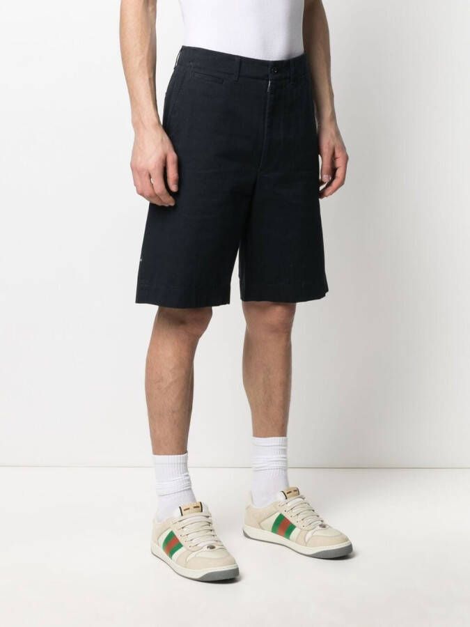 Gucci Bermuda shorts met logopatch Blauw