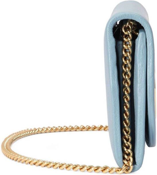 Gucci Blondie portemonnee met ketting Blauw