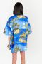 Gucci Bowlingshirt met palmprint Blauw - Thumbnail 5