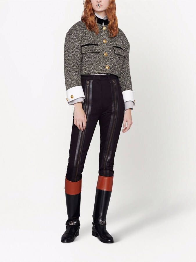 Gucci Broek met ritsdetail Zwart