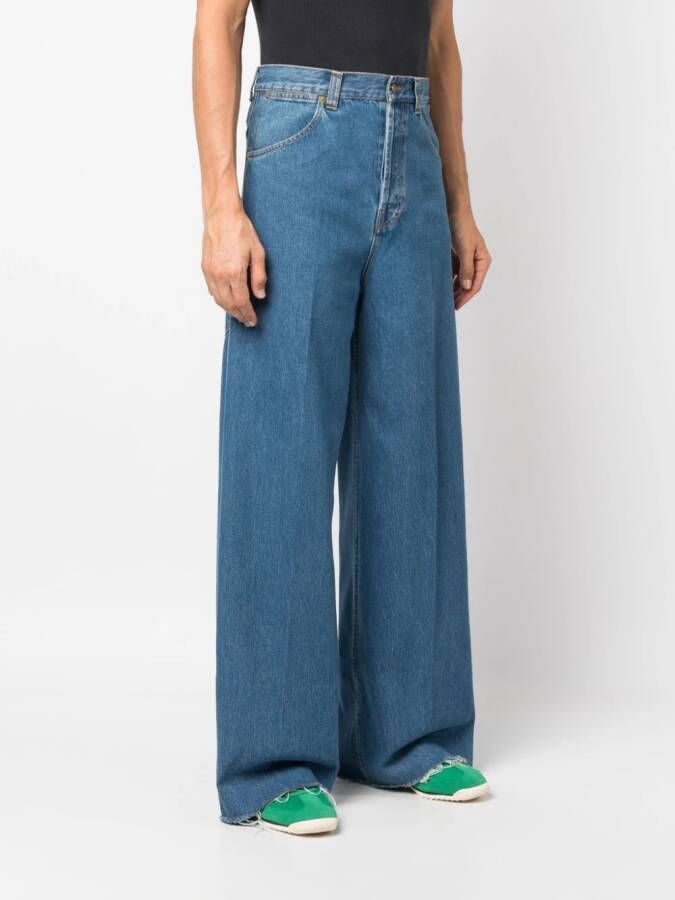 Gucci Broek met wijde pijpen Blauw