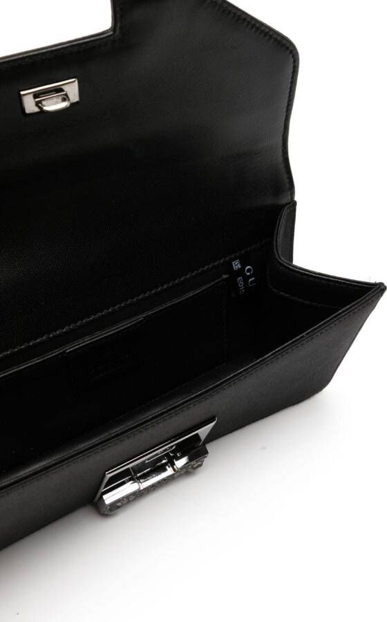 Gucci Clutch met gegraveerd logo Zwart