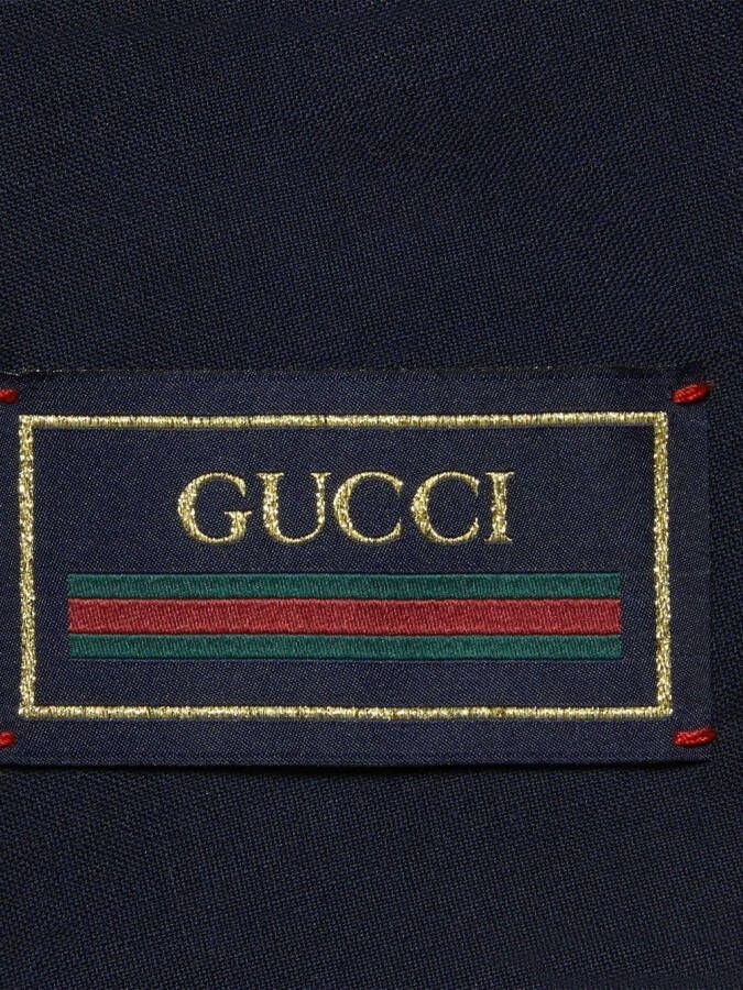 Gucci Colbert met logopatch Blauw
