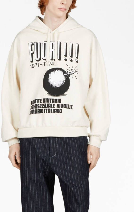 Gucci Hoodie met print Wit