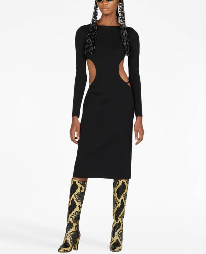 Gucci Jurk met uitgesneden kristallen Zwart