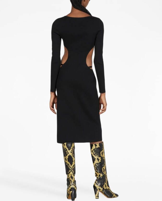 Gucci Jurk met uitgesneden kristallen Zwart