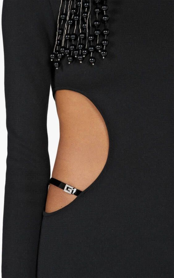Gucci Jurk met uitgesneden kristallen Zwart