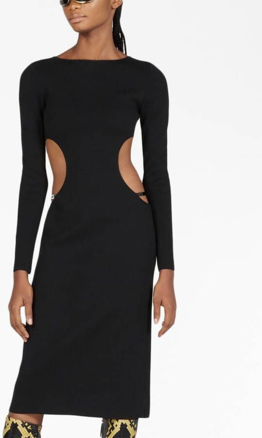 Gucci Jurk met uitgesneden kristallen Zwart