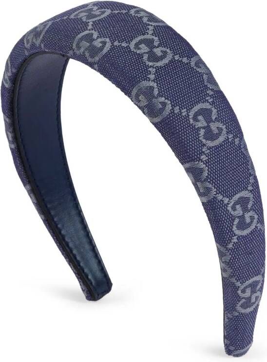 Gucci Danny leren haarband Blauw