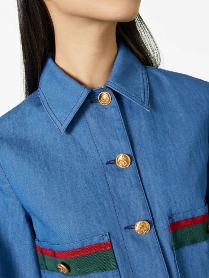 Gucci Denim blouse Blauw