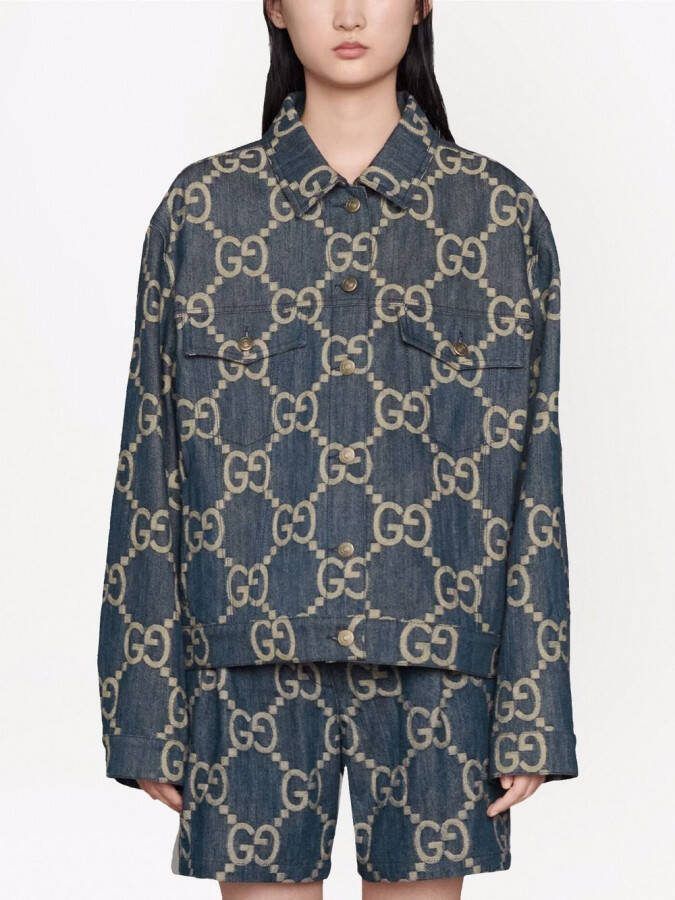 Gucci Denim jack Blauw