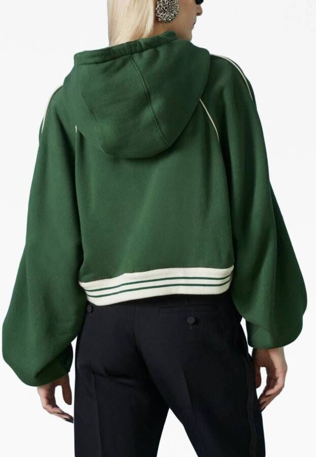 Gucci Interlocking G cropped hoodie Groen