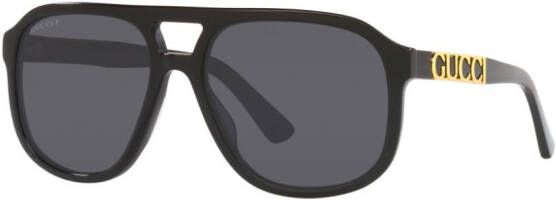 Gucci Eyewear Zonnebril met piloten montuur Zwart
