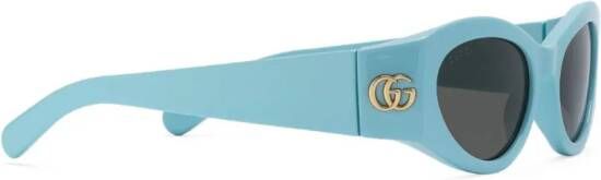 Gucci Eyewear Zonnebril met cat-eye montuur Blauw
