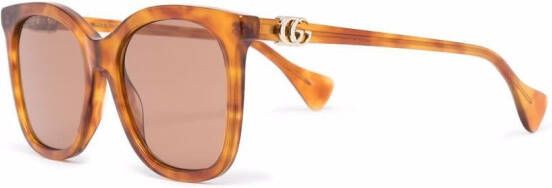 Gucci Eyewear GG zonnebril met cat-eye montuur Bruin