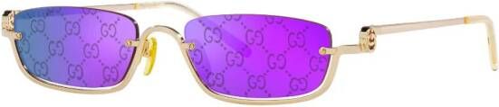 Gucci Eyewear GG zonnebril met rechthoekig montuur Goud