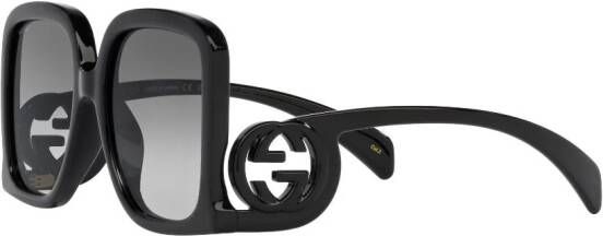 Gucci Eyewear GG zonnebril met vierkant montuur Zwart