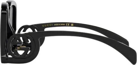 Gucci Eyewear GG zonnebril met vierkant montuur Zwart