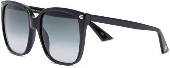 Gucci Eyewear GG zonnebril met vierkant montuur Zwart