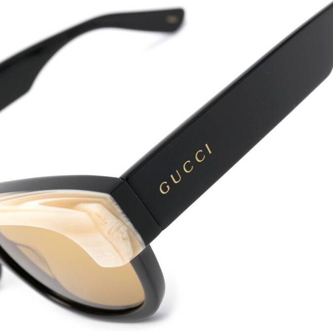 Gucci Eyewear GG1165S zonnebril met cat-eye montuur Zwart