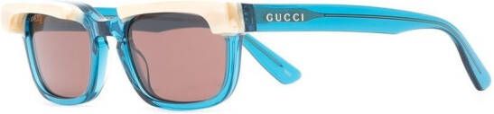 Gucci Eyewear Zonnebril met 3D-detail Blauw