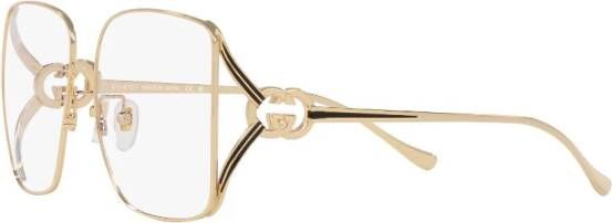 Gucci Eyewear Bril met vierkant montuur Goud
