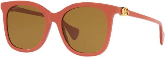Gucci Eyewear Interlocking G zonnebril met vierkant montuur Roze